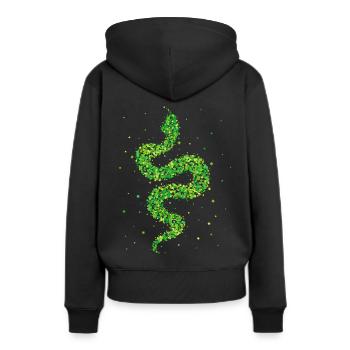 Schlange Schlangen Terrarium Schlangenliebhaber - Frauen Premium Bio Hoodie - Schwarz - Hinten - Julia (174cm)