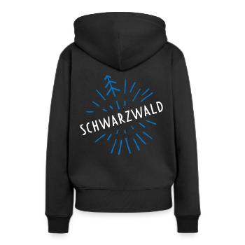 Schwarzwald Landleben Markgräflerland Freiburg - Frauen Premium Bio Hoodie - Schwarz - Hinten - Julia (174cm)