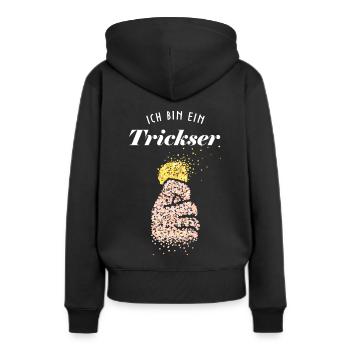 Illusionist Magier Zaubertrick Zauberkünstler - Frauen Premium Bio Hoodie - Schwarz - Hinten - Julia (174cm)
