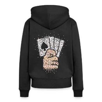 Tricksters, Tours de cartes, Magiciens de scène, Magiciens - Sweat à capuche Premium bio Femme - noir - Dos - Julia (174cm)