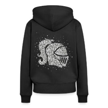 Chevalier Chevalier Armure Casque Croisé Chevaliers Templiers - Sweat à capuche Premium bio Femme - noir - Dos - Julia (174cm)