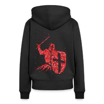 Kreuzritter Ritter Tempelritter Kreuzritterorden - Frauen Premium Bio Hoodie - Schwarz - Hinten - Julia (174cm)