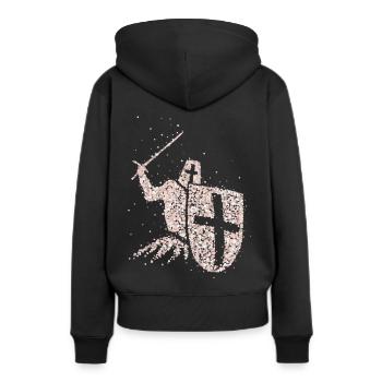 Chevaliers Croisés Chevaliers Templiers Armure de Chevalier - Sweat à capuche Premium bio Femme - noir - Dos - Julia (174cm)