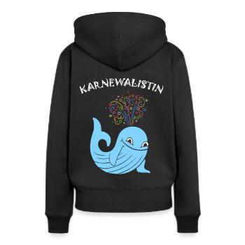 Karnevalist Kölner Karneval Fasching Konfetti Köln - Frauen Premium Bio Hoodie - Schwarz - Hinten - Julia (174cm)