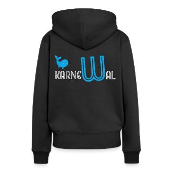 Carnaval de Cologne Carnaval Confettis 5ème Saison - Sweat à capuche Premium bio Femme - noir - Dos - Julia (174cm)
