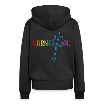 Carnaval de Cologne Carnaval Confettis Cologne Kölle Alaaf - Sweat à capuche Premium bio Femme - noir - Dos - Julia (174cm)