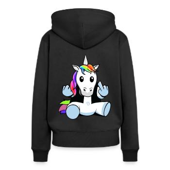 Créature mythique Fable Licorne Adolescent Adolescent - Sweat à capuche Premium bio Femme - noir - Dos - Julia (174cm)