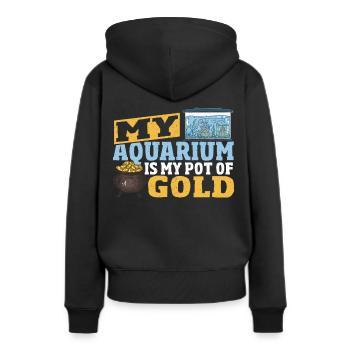 Aquarienbesitzer Aquarium Fischhalter - Frauen Premium Bio Hoodie - Schwarz - Hinten - Julia (174cm)