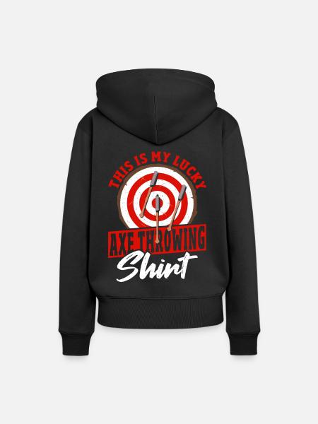 Axt Axt-Werfer Axt-Werfer-Liebhaber - Frauen Premium Bio Hoodie - Schwarz