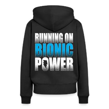 Courir sur Bionic Rehab Custom Parts Bionic Knee - Sweat à capuche Premium bio Femme - noir - Dos - Julia (174cm)