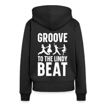 Lindy Hop Tänzer Swing Tanzpaar Swing Dance - Frauen Premium Bio Hoodie - Schwarz - Hinten - Julia (174cm)