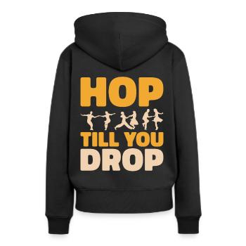 Lindy Hop Tänzer Swing Tanzpaar Swing Dance - Frauen Premium Bio Hoodie - Schwarz - Hinten - Julia (174cm)