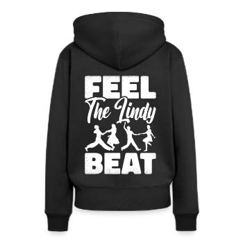 Lindy Hop Tänzer Swing Tanzpaar Swing Dance - Frauen Premium Bio Hoodie - Schwarz - Hinten - Julia (174cm)