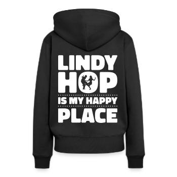 Lindy Hop Tänzer Swing Tanzpaar Swing Dance - Frauen Premium Bio Hoodie - Schwarz - Hinten - Julia (174cm)