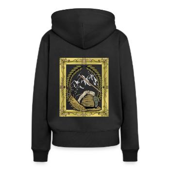 Escargot Alpinisme Alpinisme Montagne Alpinisme - Sweat à capuche Premium bio Femme - noir - Dos - Julia (174cm)