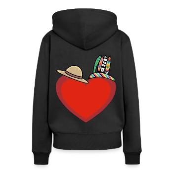 Heart Hearts Wild West États-Unis - Sweat à capuche Premium bio Femme - noir - Dos - Julia (174cm)