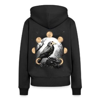 Corbeau Corbeau Corbeau Corbeau Peste Peste Masque Oiseau - Sweat à capuche Premium bio Femme - noir - Dos - Julia (174cm)