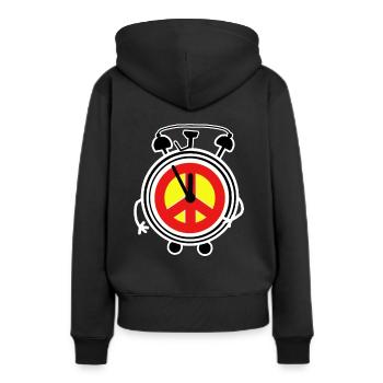 Réveil de la paix Symbole de paix Paix - Sweat à capuche Premium bio Femme - noir - Dos - Julia (174cm)