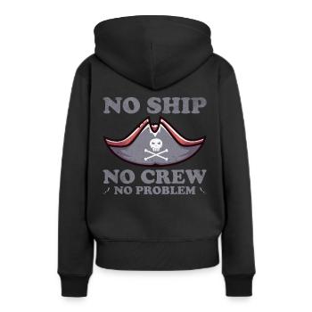 Pirat Totenkopf Freibeuter Piratenschiff - Frauen Premium Bio Hoodie - Schwarz - Hinten - Julia (174cm)