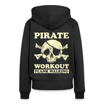 Pirat Totenkopf Freibeuter Piratenschiff - Frauen Premium Bio Hoodie - Schwarz - Hinten - Julia (174cm)