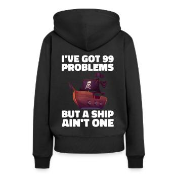 Pirat Totenkopf Freibeuter Piratenschiff - Frauen Premium Bio Hoodie - Schwarz - Hinten - Julia (174cm)