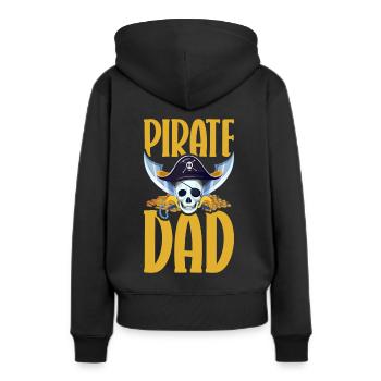 Pirat Totenkopf Freibeuter Piratenschiff - Frauen Premium Bio Hoodie - Schwarz - Hinten - Julia (174cm)
