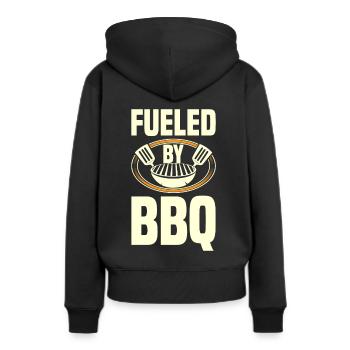 Grillades Barbecue Grillades de fête Barbecue professionnel - Sweat à capuche Premium bio Femme - noir - Dos - Julia (174cm)