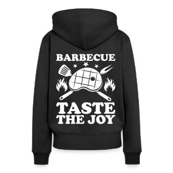 Grillades Barbecue Grillades de fête Barbecue professionnel - Sweat à capuche Premium bio Femme - noir - Dos - Julia (174cm)