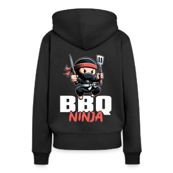 Grillades Barbecue Grillades de fête Barbecue professionnel - Sweat à capuche Premium bio Femme - noir - Dos - Julia (174cm)
