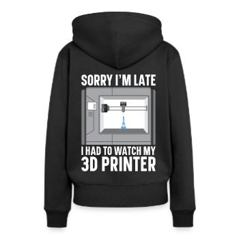 Filament d’imprimante 3D Impression 3D Impression 3D Imprimante 3D - Sweat à capuche Premium bio Femme - noir - Dos - Julia (174cm)
