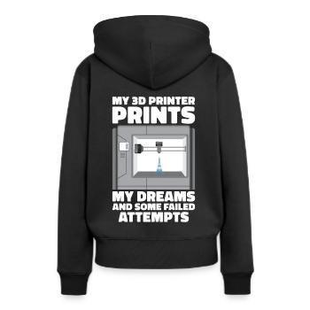 Filament d’imprimante 3D Impression 3D Impression 3D Imprimante 3D - Sweat à capuche Premium bio Femme - noir - Dos - Julia (174cm)