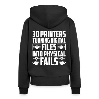 Filament d’imprimante 3D Impression 3D Impression 3D Imprimante 3D - Sweat à capuche Premium bio Femme - noir - Dos - Julia (174cm)
