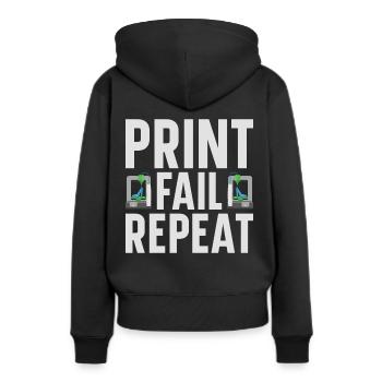 Filament d’imprimante 3D Impression 3D Impression 3D Imprimante 3D - Sweat à capuche Premium bio Femme - noir - Dos - Julia (174cm)