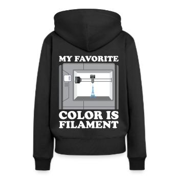 Filament d’imprimante 3D Impression 3D Impression 3D Imprimante 3D - Sweat à capuche Premium bio Femme - noir - Dos - Julia (174cm)