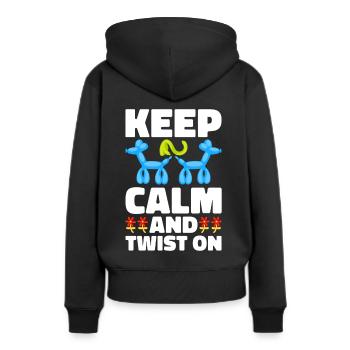 Balloon Twister Ballonkünstler Ballontiere - Frauen Premium Bio Hoodie - Schwarz - Hinten - Julia (174cm)