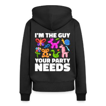 Balloon Twister Ballonkünstler Ballontiere - Frauen Premium Bio Hoodie - Schwarz - Hinten - Julia (174cm)
