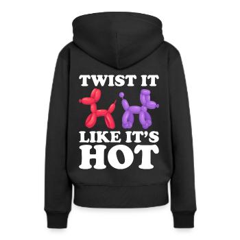 Balloon Twister Ballonkünstler Ballontiere - Frauen Premium Bio Hoodie - Schwarz - Hinten - Julia (174cm)