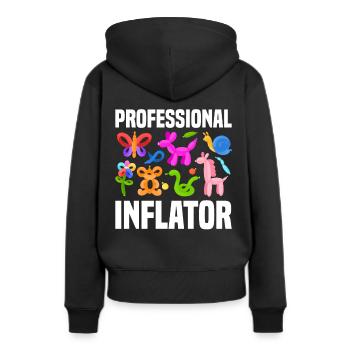 Balloon Twister Ballonkünstler Ballontiere - Frauen Premium Bio Hoodie - Schwarz - Hinten - Julia (174cm)