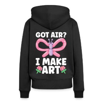 Balloon Twister Ballonkünstler Ballontiere - Frauen Premium Bio Hoodie - Schwarz - Hinten - Julia (174cm)