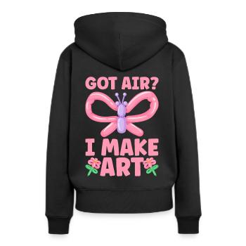 Balloon Twister Ballonkünstler Ballontiere - Frauen Premium Bio Hoodie - Schwarz - Hinten - Julia (174cm)