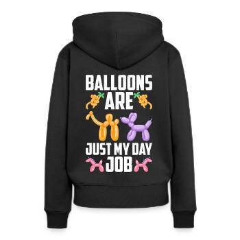 Balloon Twister Ballonkünstler Ballontiere - Frauen Premium Bio Hoodie - Schwarz - Hinten - Julia (174cm)