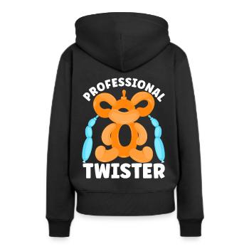 Balloon Twister Ballonkünstler Ballontiere - Frauen Premium Bio Hoodie - Schwarz - Hinten - Julia (174cm)