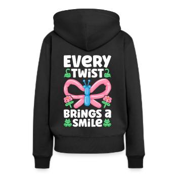 Balloon Twister Ballonkünstler Ballontiere - Frauen Premium Bio Hoodie - Schwarz - Hinten - Julia (174cm)