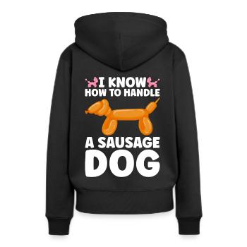Balloon Twister Ballonkünstler Ballontiere - Frauen Premium Bio Hoodie - Schwarz - Hinten - Julia (174cm)