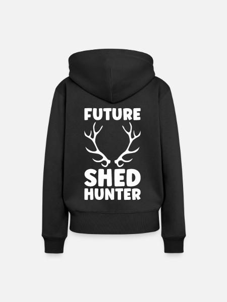 Geweihjagd Geweih Jäger Jagt Jagdtrophäe - Frauen Premium Bio Hoodie - Schwarz