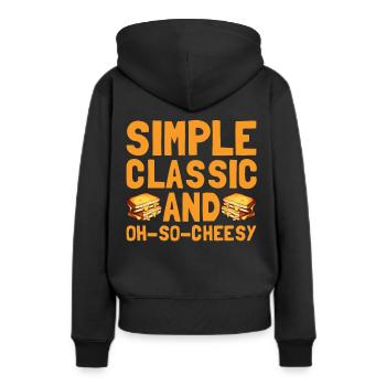 Grillkäse Gegrillter Käse Foodie Käse Sandwich - Frauen Premium Bio Hoodie - Schwarz - Hinten - Julia (174cm)