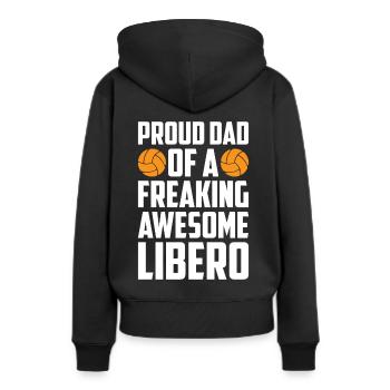 Volley-ball Libero - Sweat à capuche Premium bio Femme - noir - Dos - Julia (174cm)