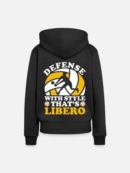 Volleyball Libero - Frauen Premium Bio Hoodie - Schwarz
