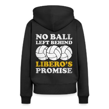 Volley-ball Libero - Sweat à capuche Premium bio Femme - noir - Dos - Julia (174cm)