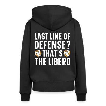 Volley-ball Libero - Sweat à capuche Premium bio Femme - noir - Dos - Julia (174cm)